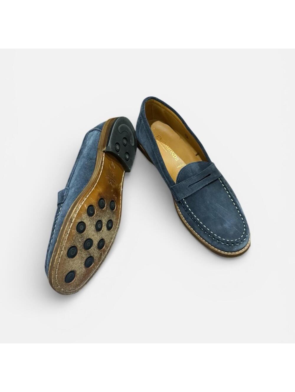 Allen Edmonds Navy Suede Slip-Ons - Picture 2 of 2
